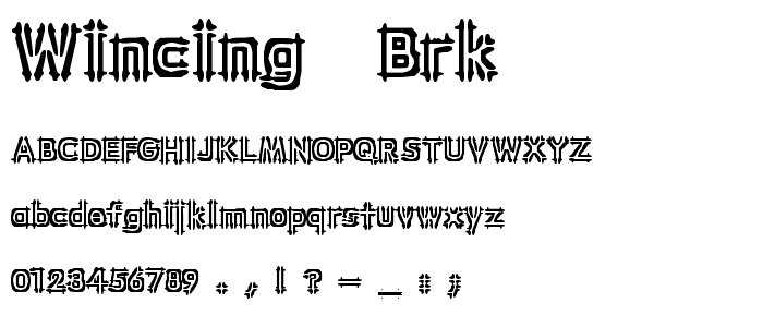 Wincing -BRK- font